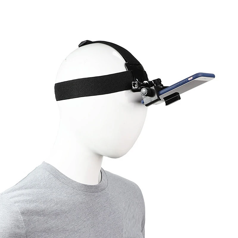 

Hot Head-Mounted Headband Bracket Adjustable Live Broadcast Mobile Phone Holder First-person Perspective Fixed Bracket Gift