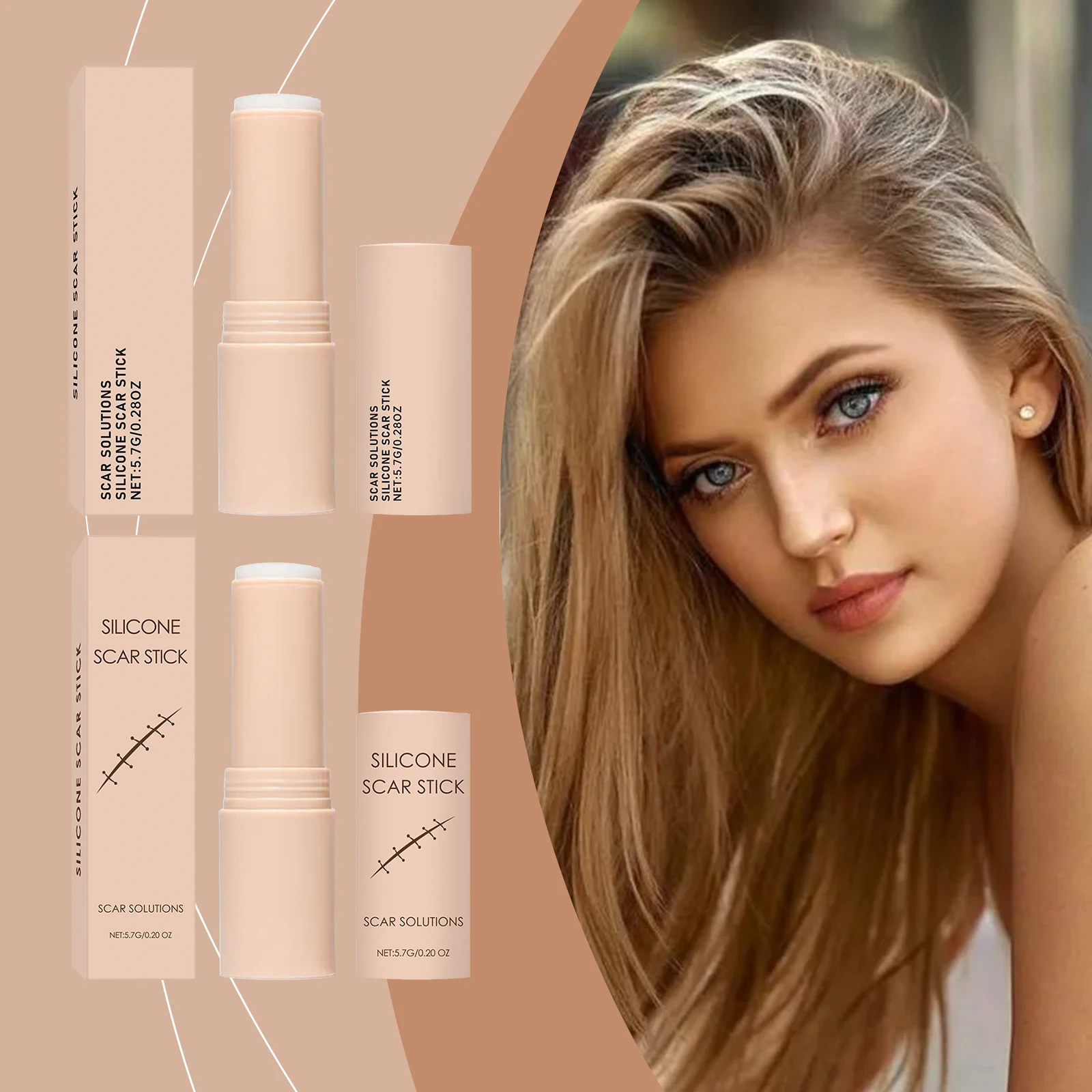 

Scar Removal Cream for Stretch Marks Acne Scar Treatment Calm Moisturizing Skin Soothing Centella Asiatica Silicone Scar Stick
