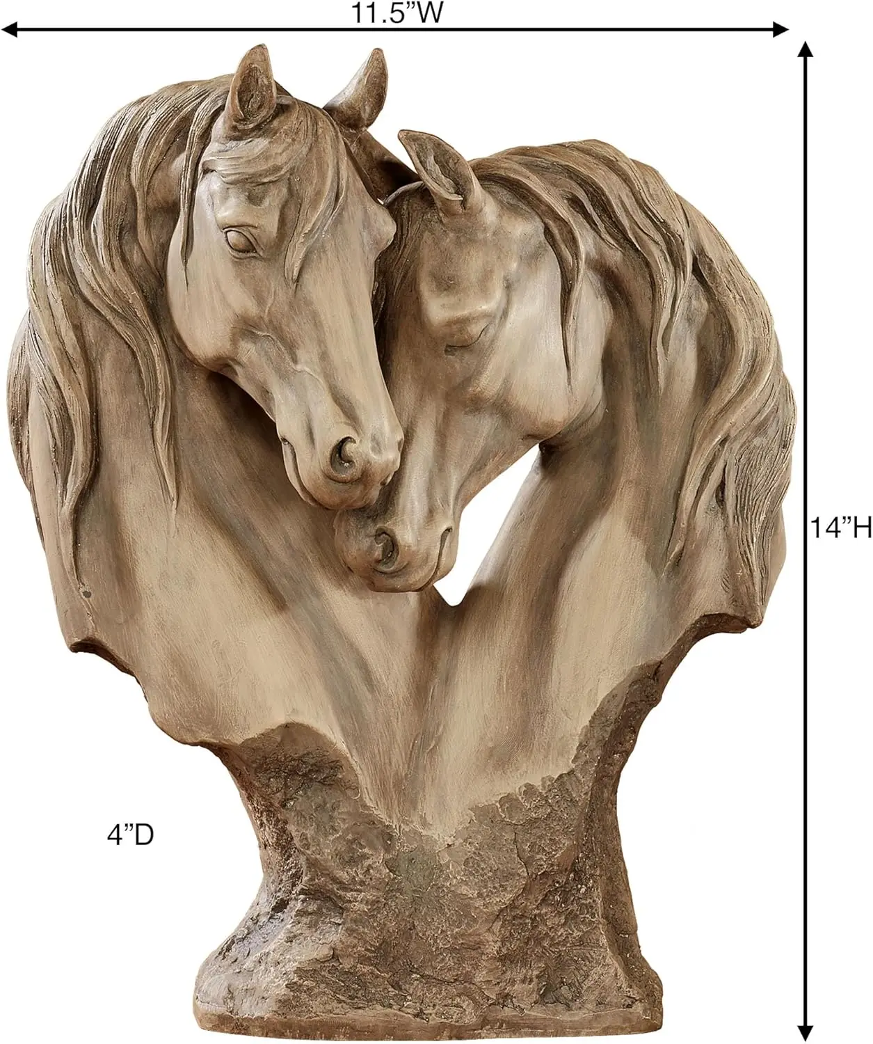 الراتنج الحصان النحت شكل قلب الخيول المتأرجحة ديكور للطاولات لغرفة المعيشة غرفة نوم