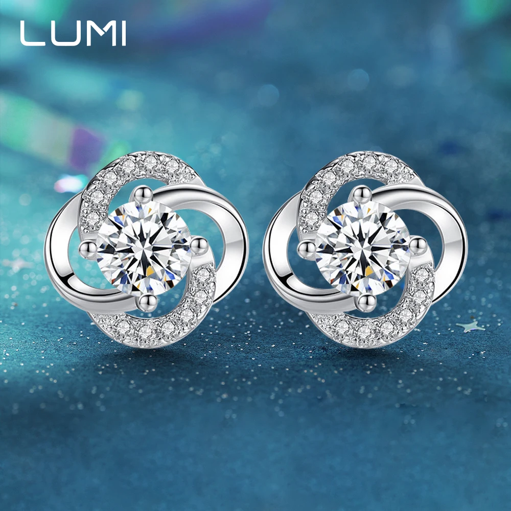 

Серьги-гвоздики с муассанитом и клевером 0,5-1 карата D-VVS — гипоаллергенный дизайн с подвесками из стерлингового серебра 925 пробы | Изысканные украшения