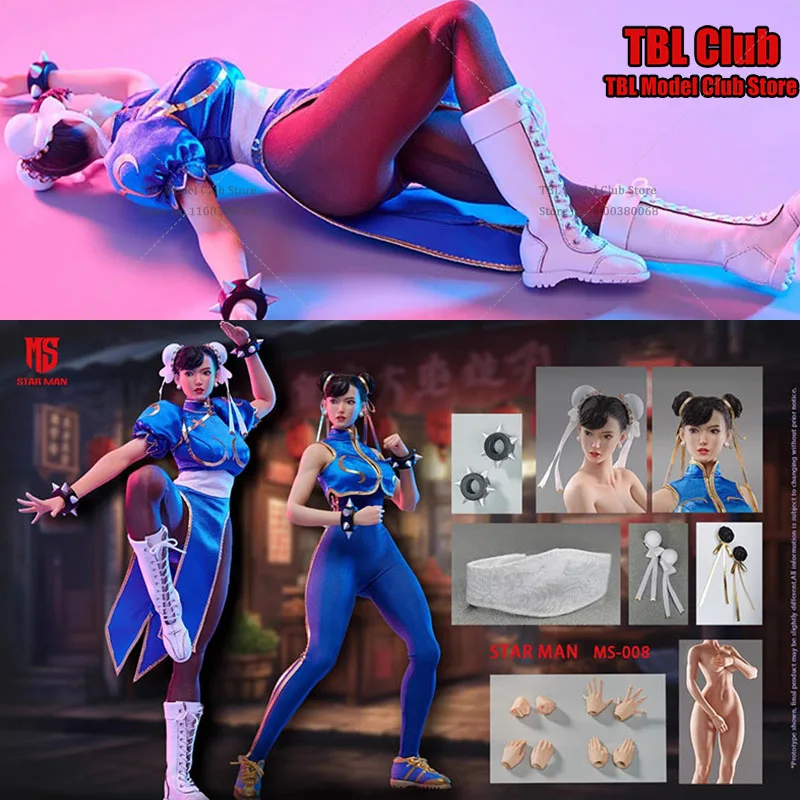 

In Stock STAR MAN MS-008 1/6 Scale Collectible Street Fighter Chun-li 12Inch Female Solider Action Figure Model Toys for Fans