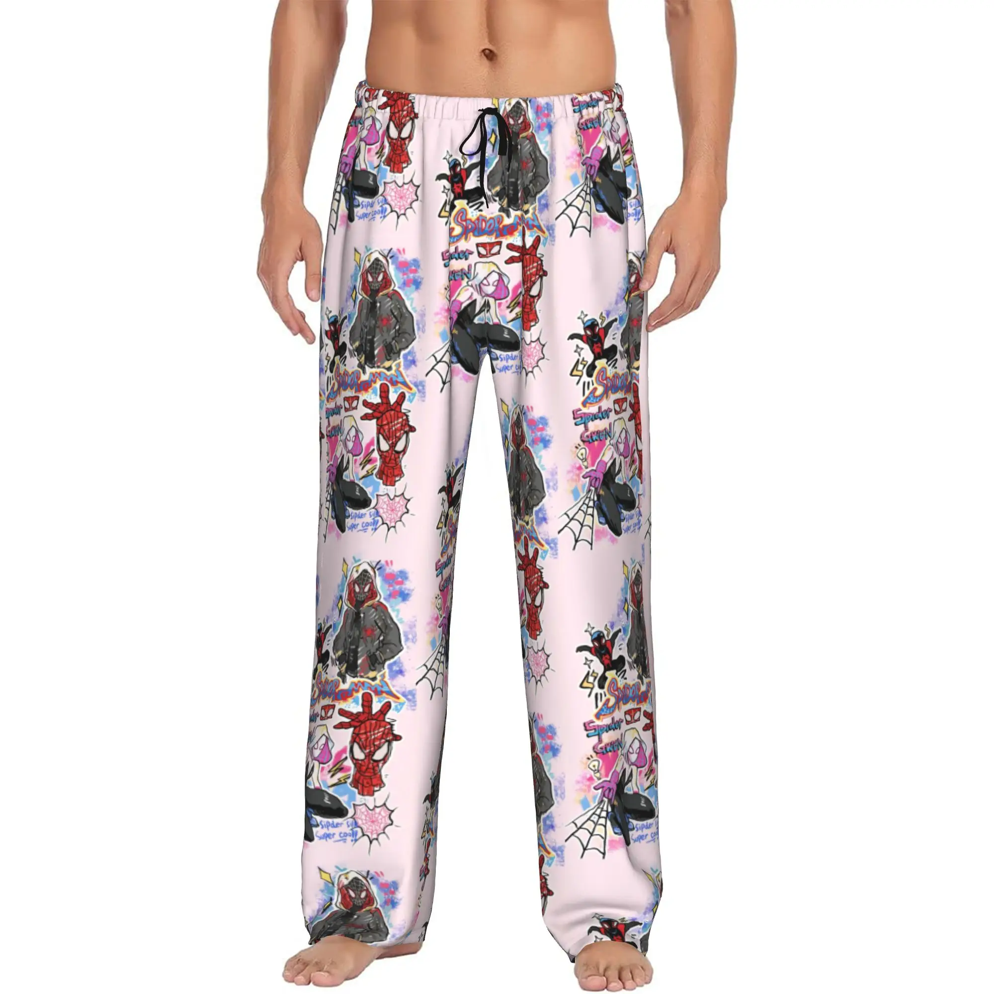 

Custom Printed G-Gwen Stacy S-Spiderman Pajama Pants Men Sleep Sleepwear Bottoms with Pockets