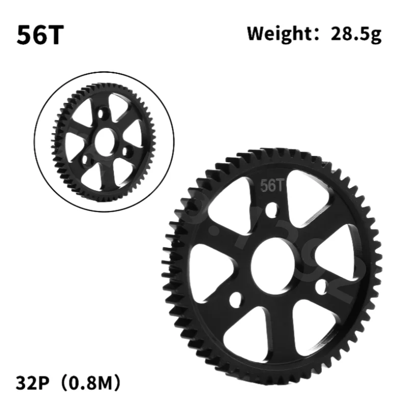 0.8M 32P 54T 56T 58T 62T 65T 68T Hardened Steel Spur Gear for TRXS 1/10 Models E-REVO/SUMMIT RC Car Upgrade Parts Accessories