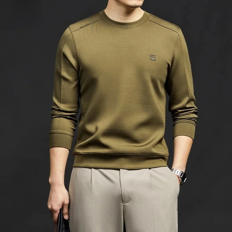 

Мужская толстовка Pierre Cardin с круглым вырезом из модального хлопка, повседневная, с длинным рукавом, модная, в городском стиле, для делового и повседневного образа