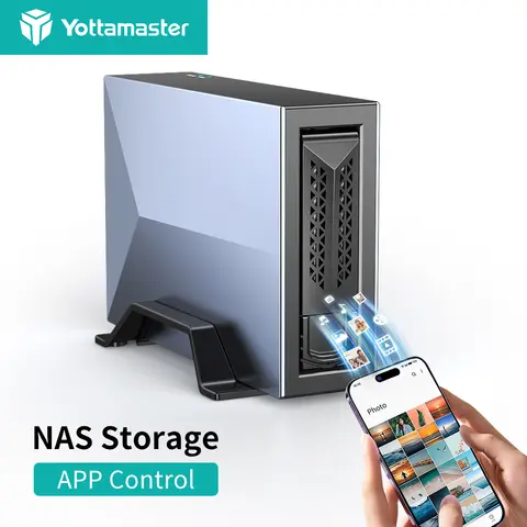 Yottamaster NAS 개인 클라우드 스토리지 가정용 개인 스토리지 서버 네트워크 연결 스토리지 자동 백업 원격 액세스
