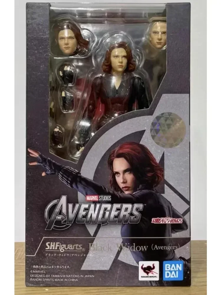 In Stock Original Bandai S.H.Figuarts SHF The Avengers Hawkeye Black Widow Anime Action Figure PVC Model Collectible Toys Gifts