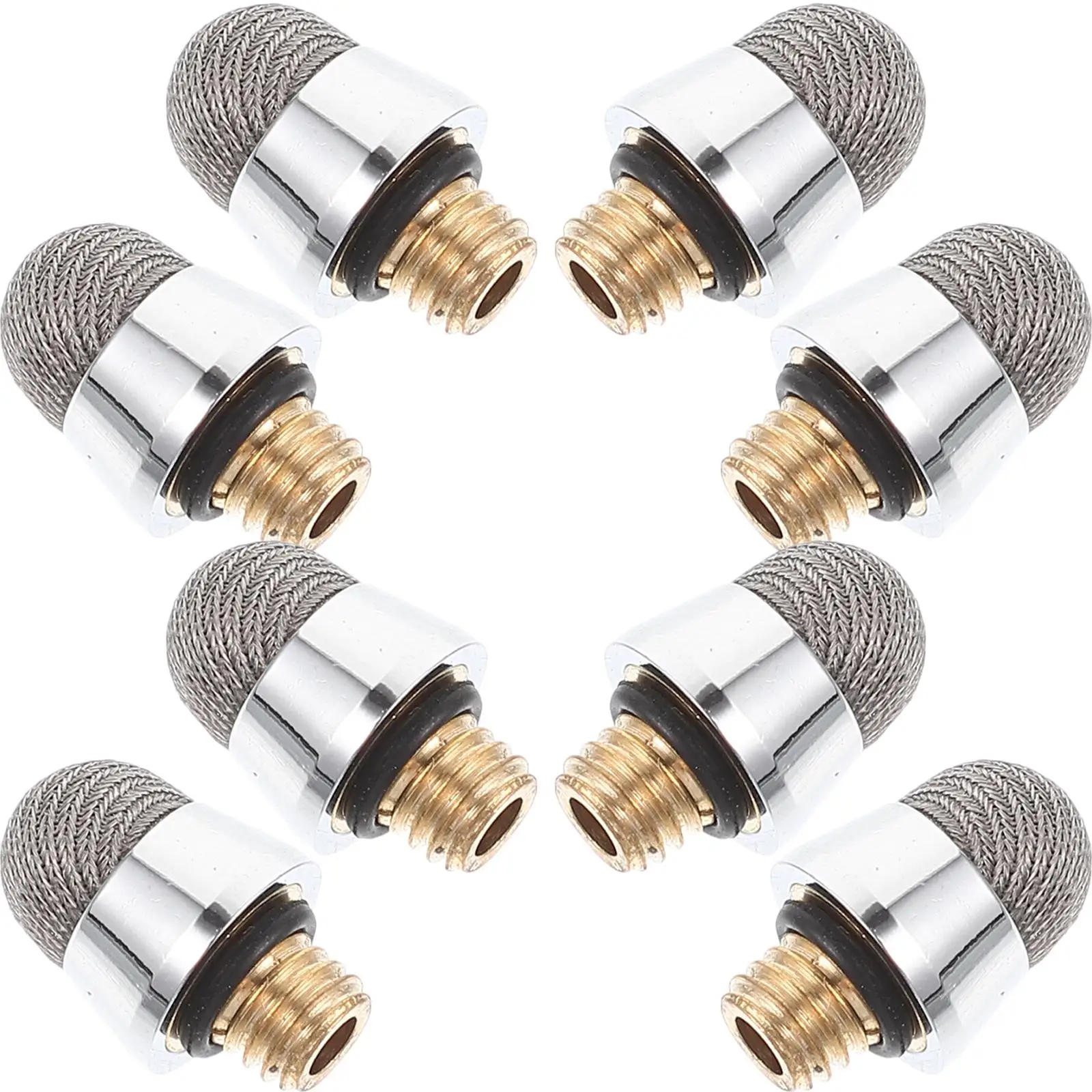 

8 Pcs Capacitive Pen Tips Stylus Replacement Heads Copper Stud Cloth Touch Screen Conductive Silver Fiber Durable Gifts