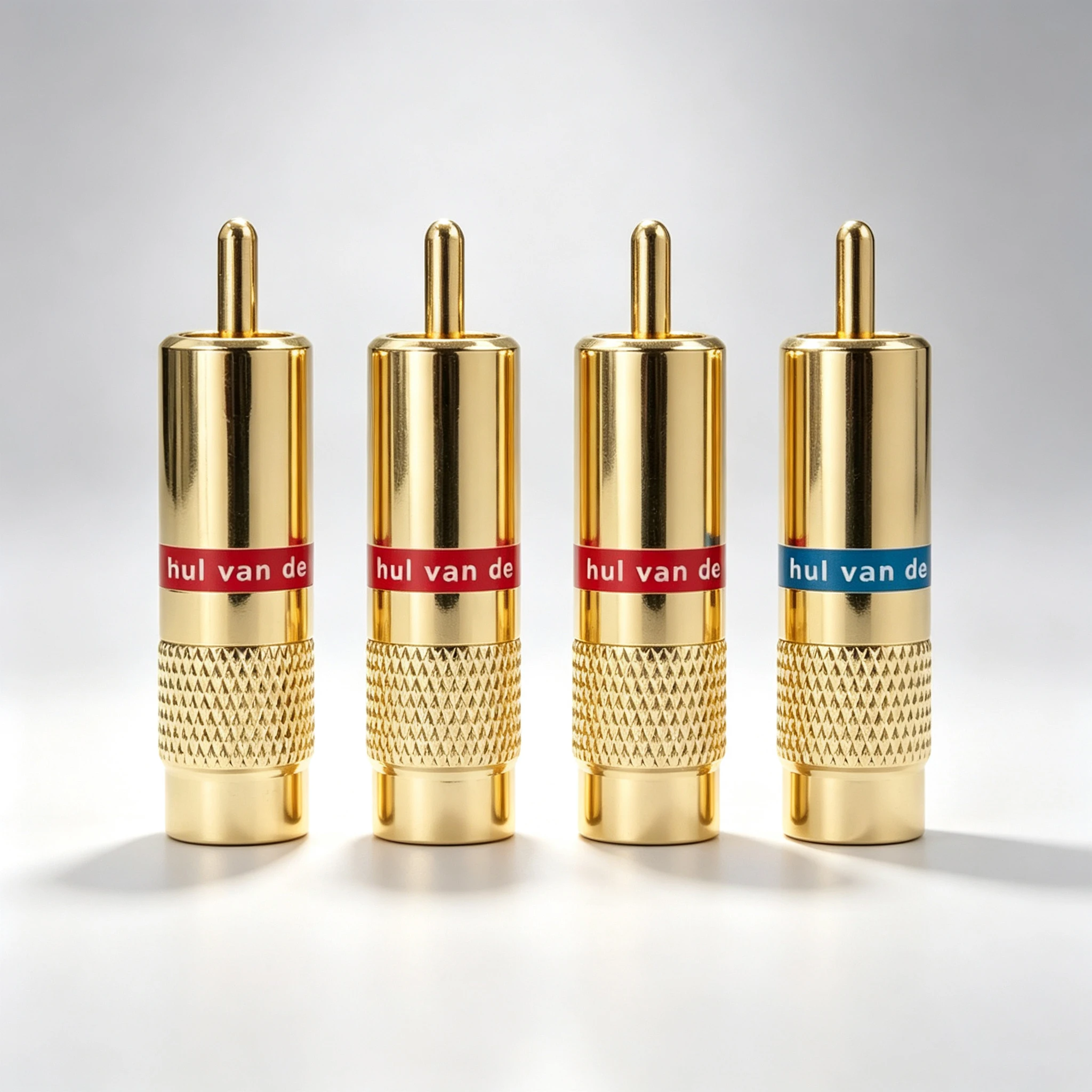 4 prises RCA plaquées or 24K, prise audio RCA pour câble RCA DIY