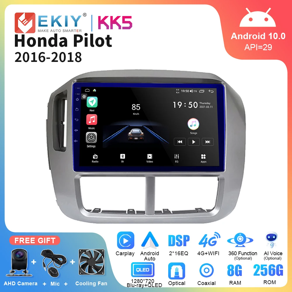 

EKIY KK5 Car Radio 2 DIN Android For Honda Pilot 2006-2008 Multimedia Video Player Navigation GPS Carplay Android Auto Stereo 4G