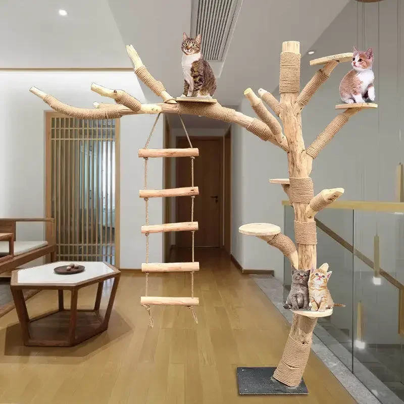 

Cat Tree Large Dead Tree Shape Real Trunk Cat Climbing Frame Fake Trees Props Supplies Decoration