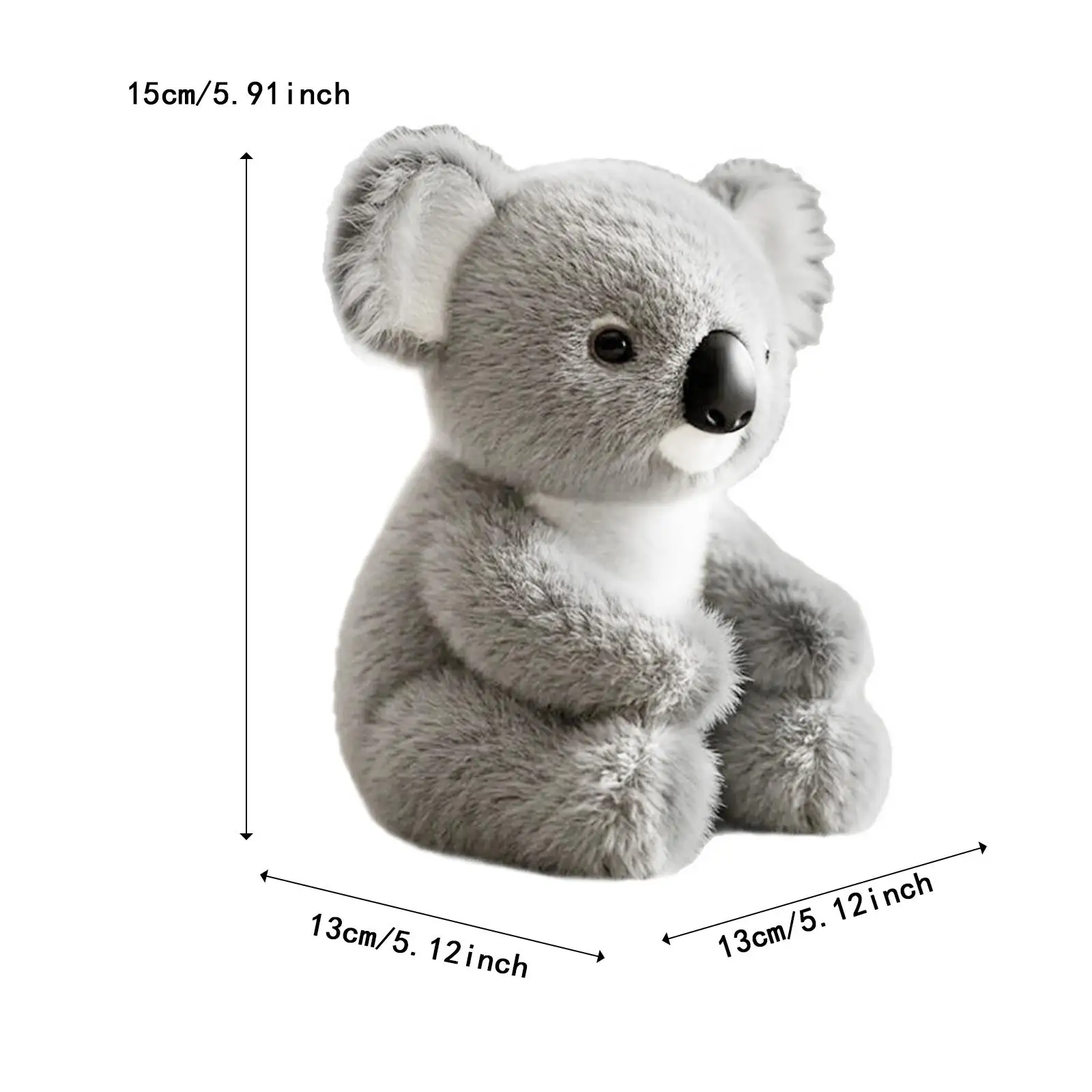 Koala Plush ของเล่นน่ารักเหมือนจริงตุ๊กตาสัตว์ตุ๊กตาของเล่นตกแต่งสําหรับวันวาเลนไทน์ห้องนั่งเล่นวันเกิดหอพักห้องนอน