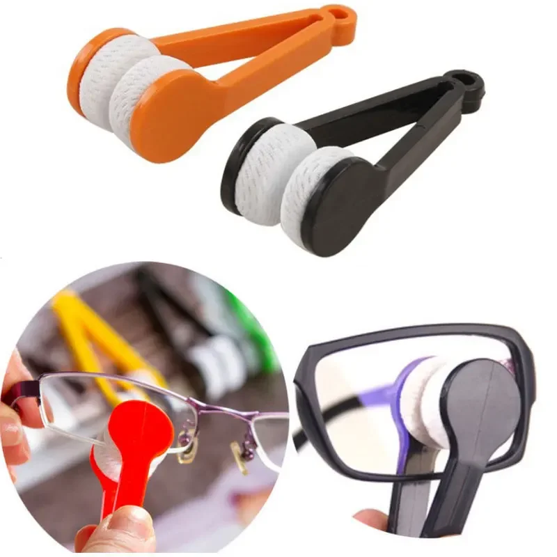 Two-side Glasses Brush Microfiber Spectacles Cleaner Glasses Cleaning Rub Cleaner For Eyeglass Sunglasses Spectacles Cleaning