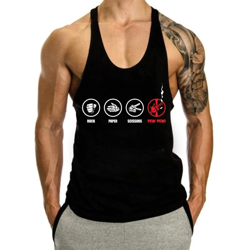 

Deadpool Print Men's Summer Tank Tops Male GYM Clothing Y2K I-shaped Vest 100％ Cotton Fitness Muscle Sleeveless Shirt Sportswear