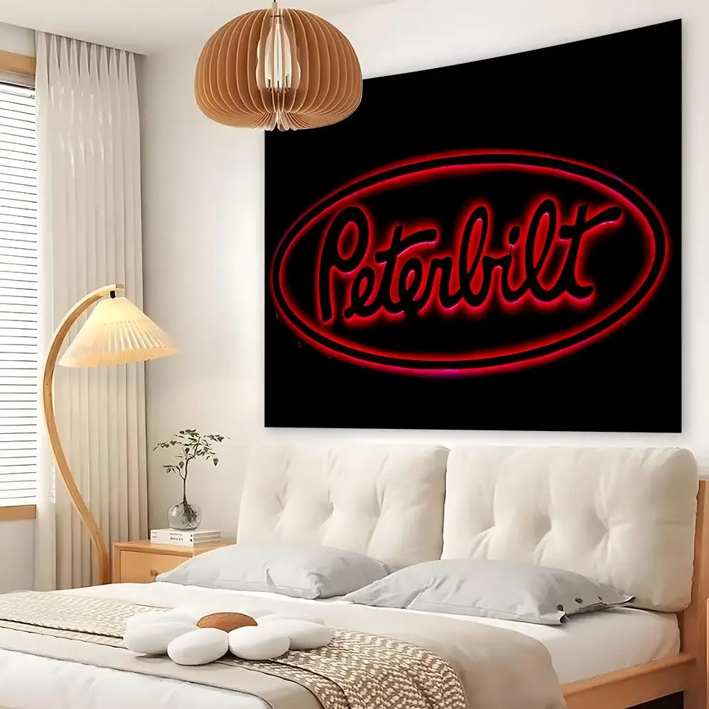 P-Peterbilts Tapestry Custom Living Bedroom Party Dormitory Interior Wall Bohemian Decoration Attached Clip