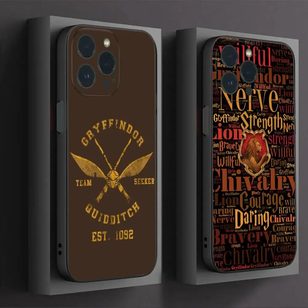 

G-GRYFFINDOR Phone Case For IPhone16 15 14 13 12 Mini 11 Pro XS Max X XR SE5 6 7 8 Plus Soft Silicone Cover