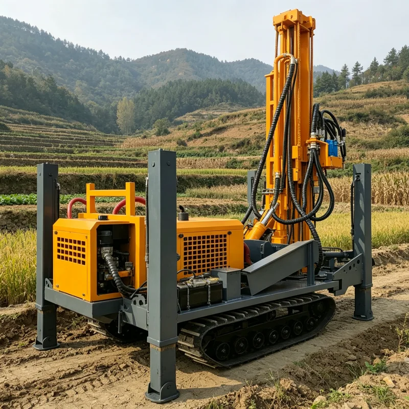 Customized Pneumatic DTH 160M 180M 200M 300M Crawler Wheel Diesel Portable Efficient Deep Water Well Drilling Rig