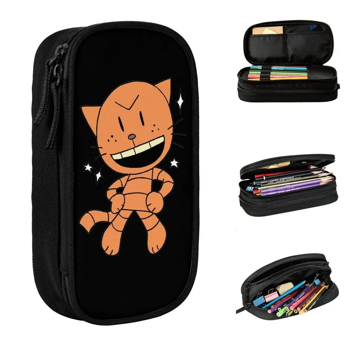 

Petey Dog Man Pencil Case Fashion Pen Holder Bag Student Big Capacity School Supplies Cosmetic Pencilcases