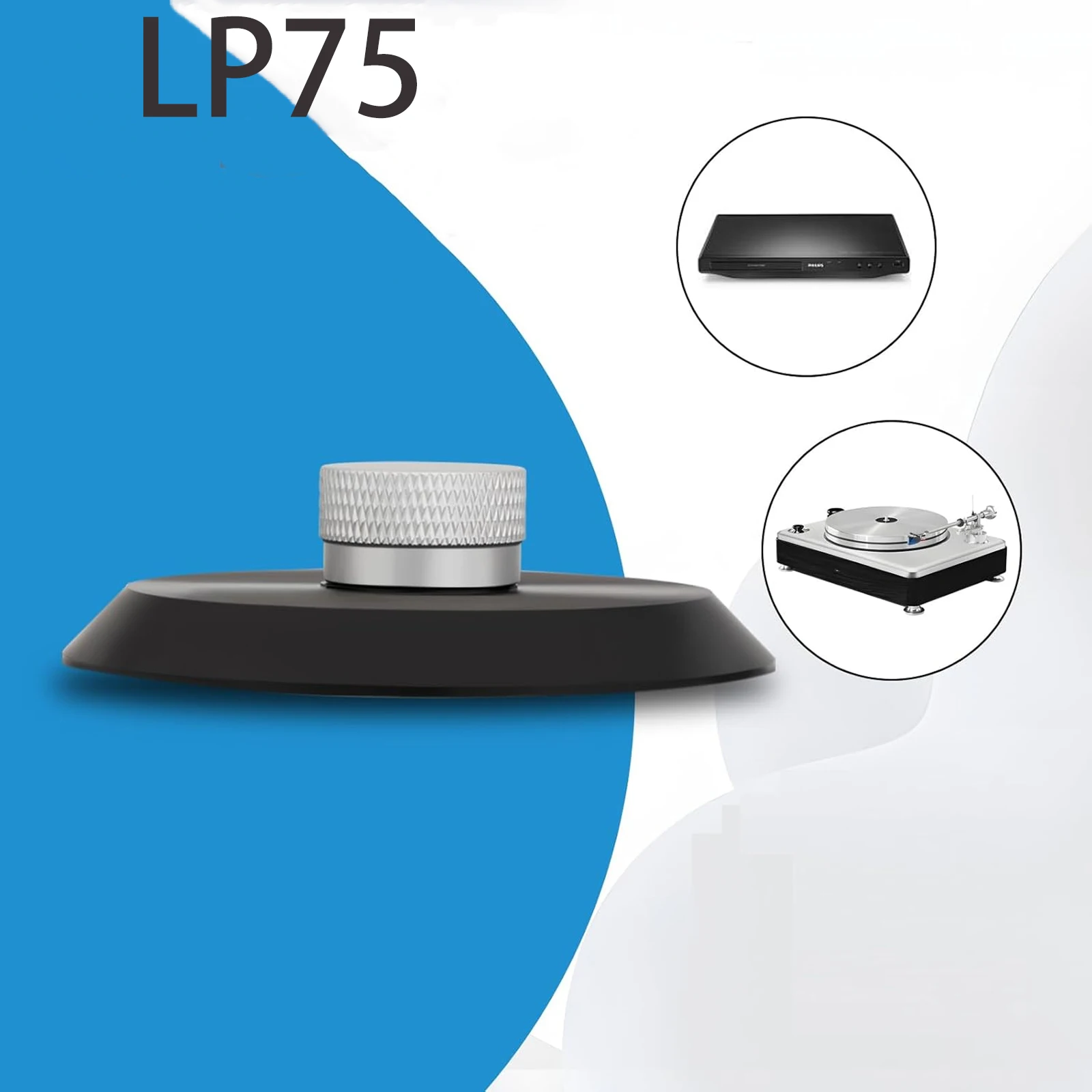 

YTER LP75 1 Piece POM Material Record Weight Stabilizer 75g Vinyl Clamp LP Turntables Metal Disc Stabilizer Home Audio