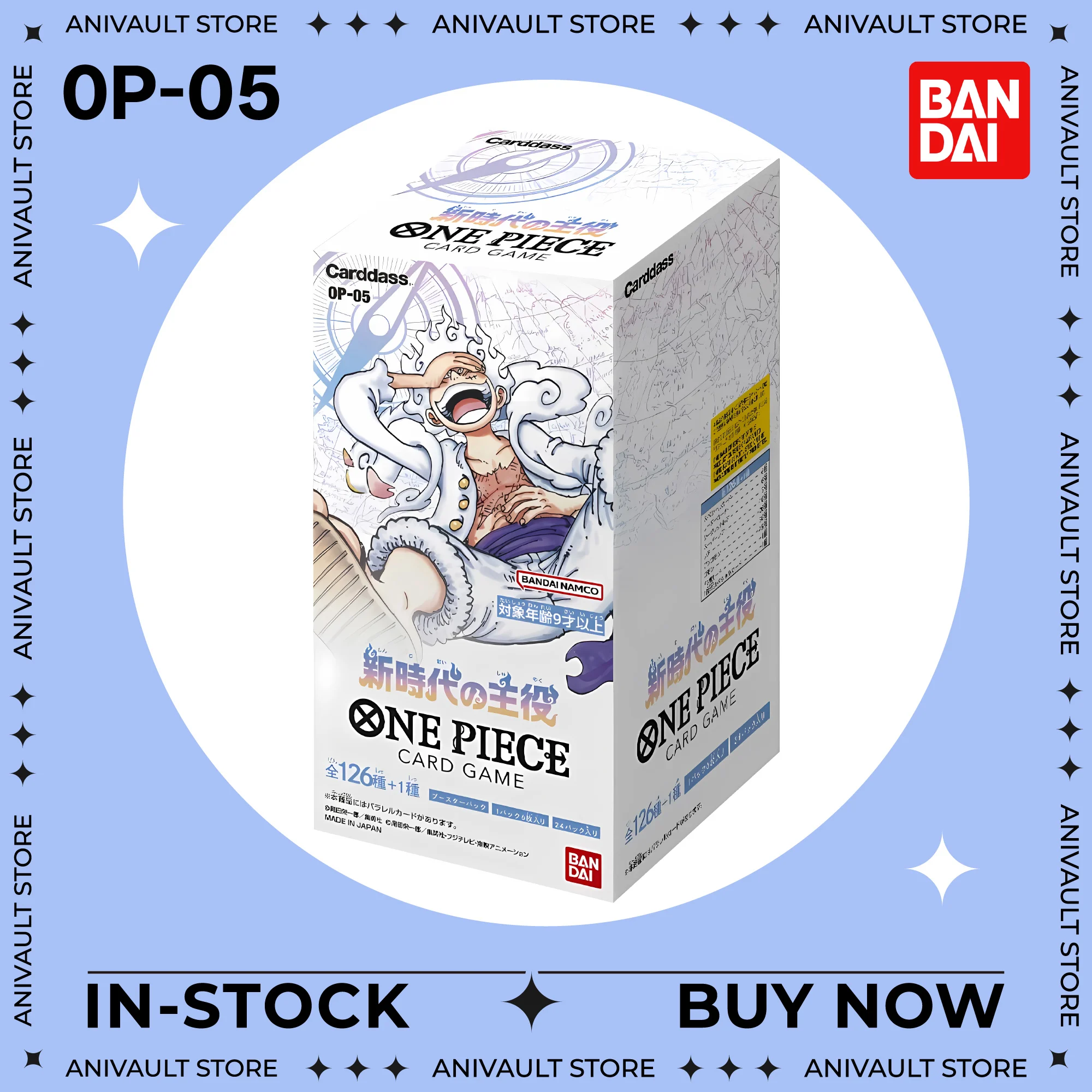Nueva Caja de Sobres Original de Bandai del Anime One Piece, OP04 OP05 OP06 OP07 OP08 OP09 OP10 OP11 OP12 OP15, Colección de Tarjetas TCG, Regalo de Kide