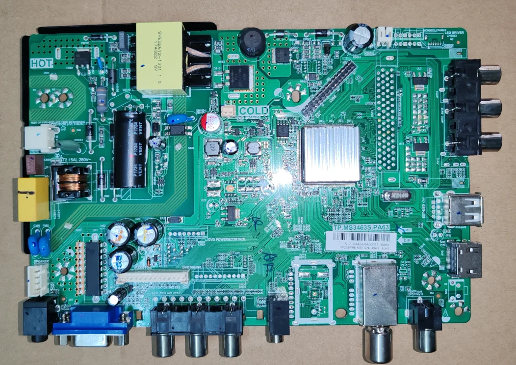 TP.MS3463S.PA63 Three in one TV with motherboard tested and physical photos taken for  HV236WHB-N00  40W  34--42V 600MA