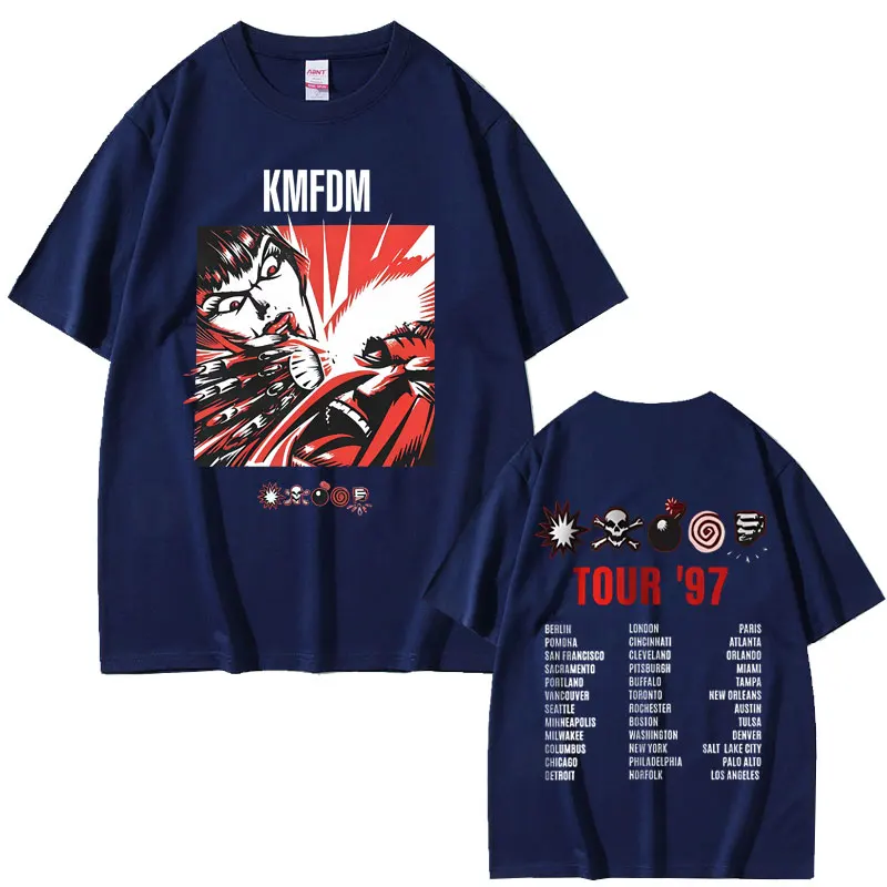 Rock Band Kmfdm Symbols Tour 97 Graphic Print T Shirt Men Women