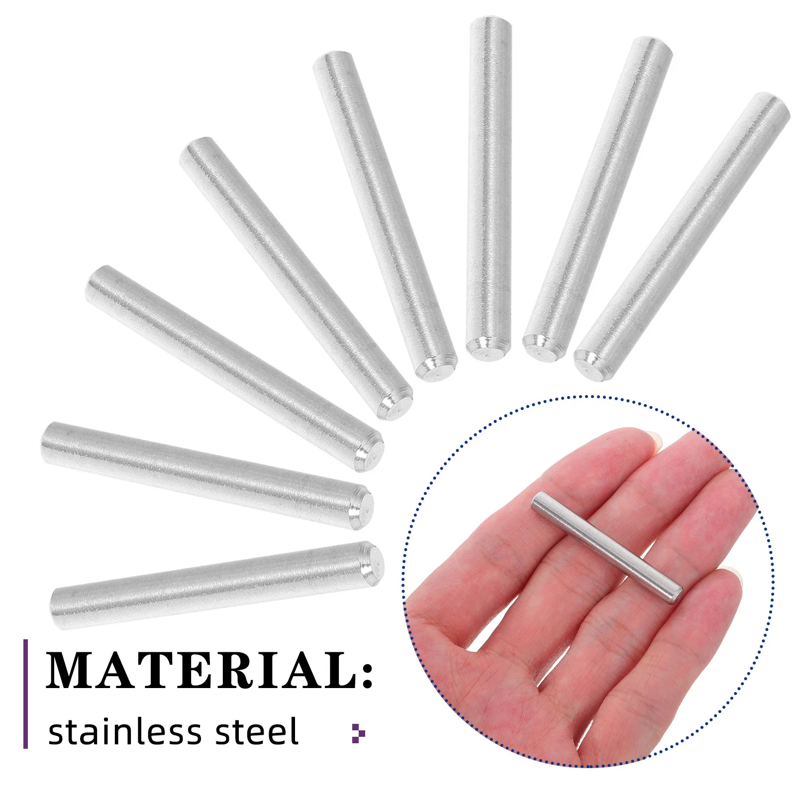 40 szt. Stal nierdzewna Kołki cylindryczne z polerowanymi końcówkami, podpórki do półek, kołki do mebli, szafek, regałów, okucia