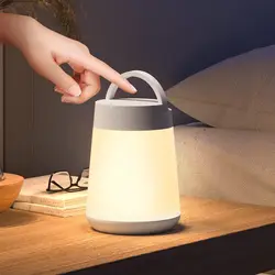 Childrens night light, sleep aid desk lamp, rechargeable, touch stepless dimming portable night light with memory function