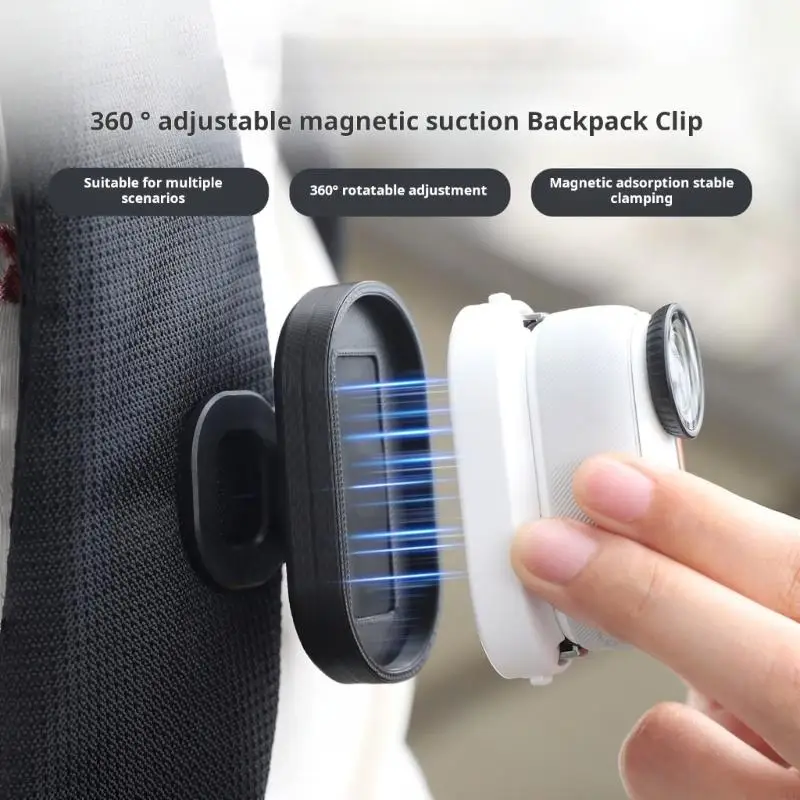 

Backpack Clip Mount For 360 GO3S Action Camera 360 Rotation For Handsfree On Shoulder Straps Or Cap K1KF