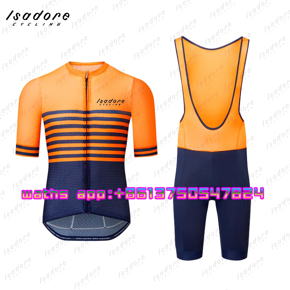 isadore Cycling Clothing tops MTB Bike Clothes Maillot Ropa Ciclismo Bib Shorts 9D Gel Cycling Bicycle Suit 2023 Men Summer