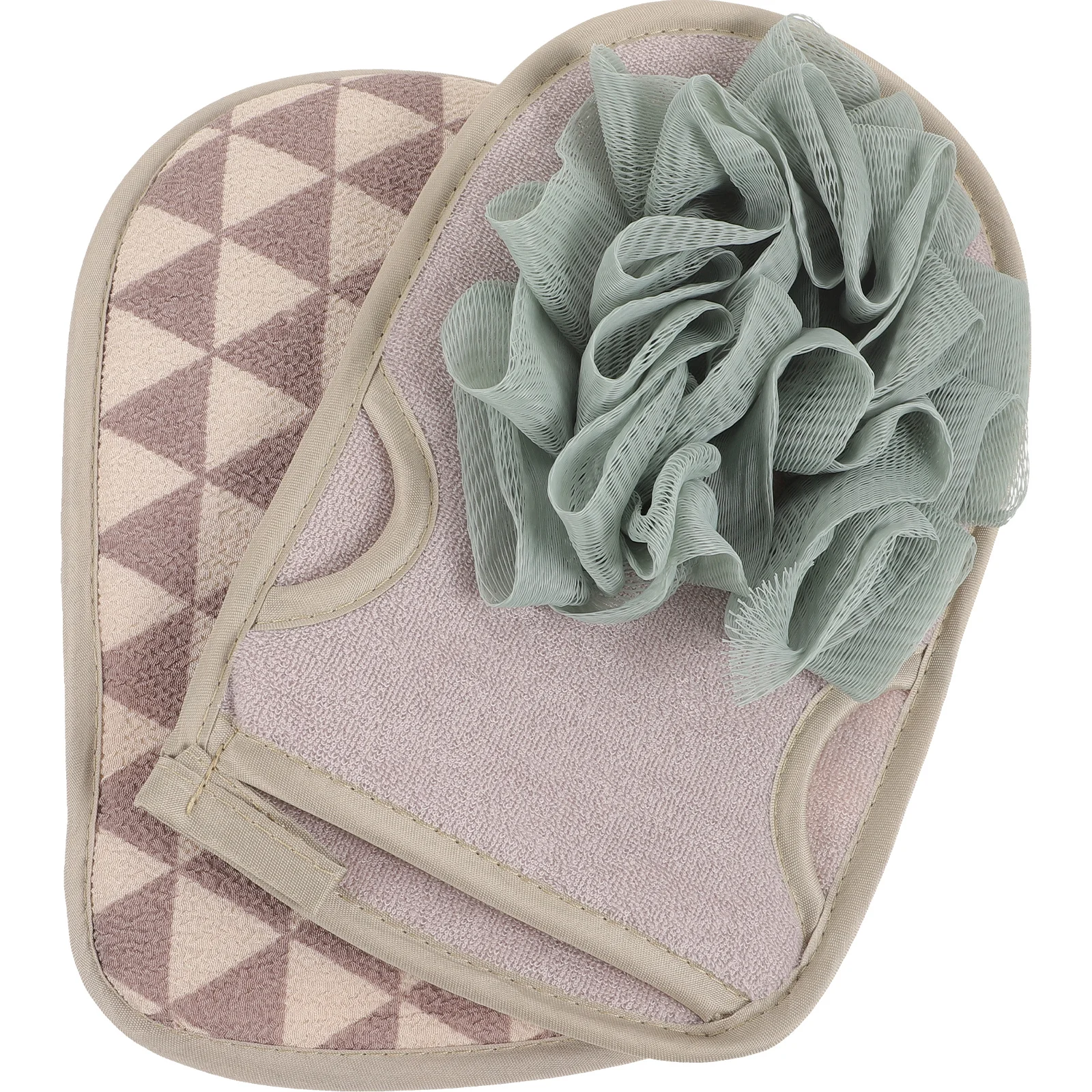 

2Pcs Household Shower Mitts Ultra Light Washable Bath Gloves Creative Design Comfortable Drying Wear-Resistant Bath