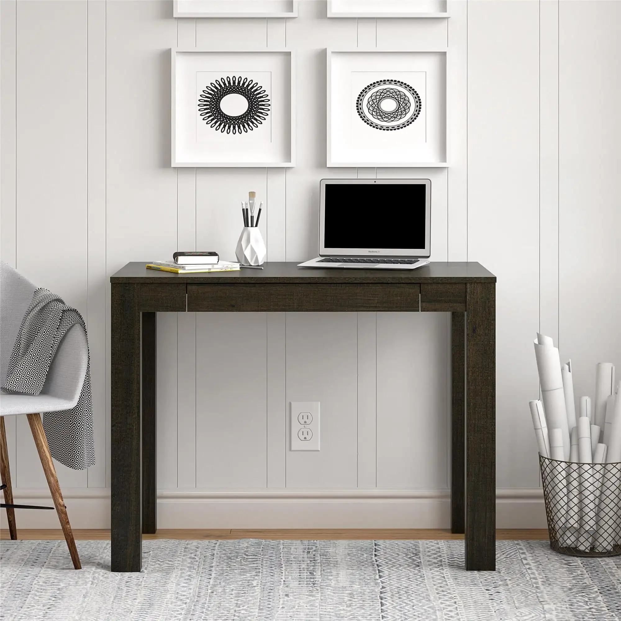 

Parsons Office Living Room Desk, Espresso Finish