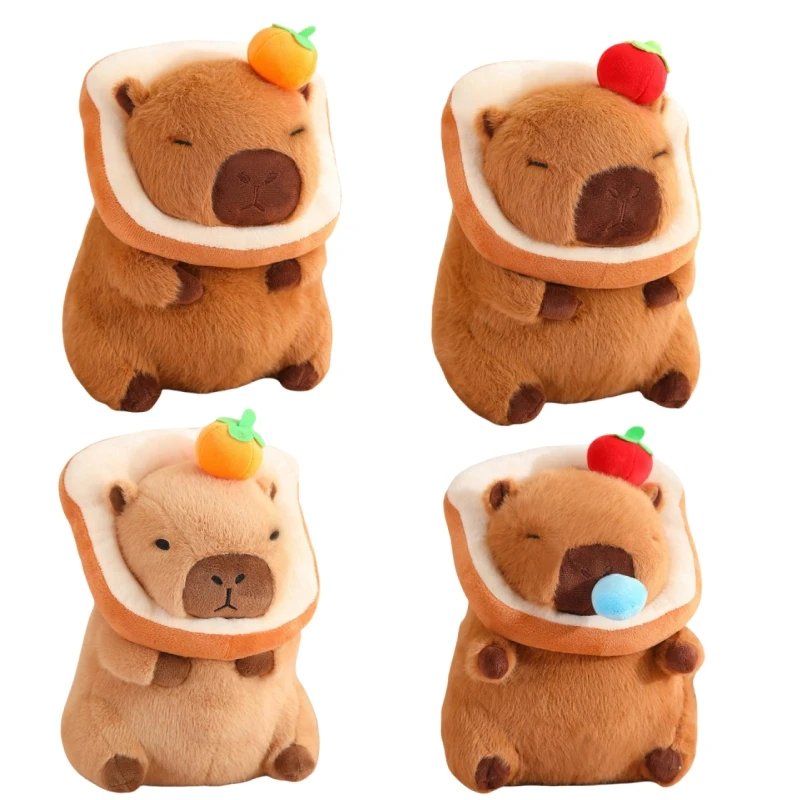Cartoon Snotata Bread Capybara Stuffed Plush Dolls Fruit Super Soft Pillow Cartoon Toys Kawaii Birthday Gifts for Girlfriend