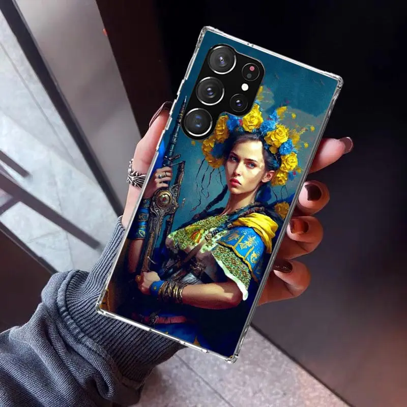 Ukraine Ukrainian Girl Phone Case For Samsung Galaxy S23 S24 S25 Edge S26 Ultra S22 + S21 Plus S20 FE Cover Silicone Print Shell