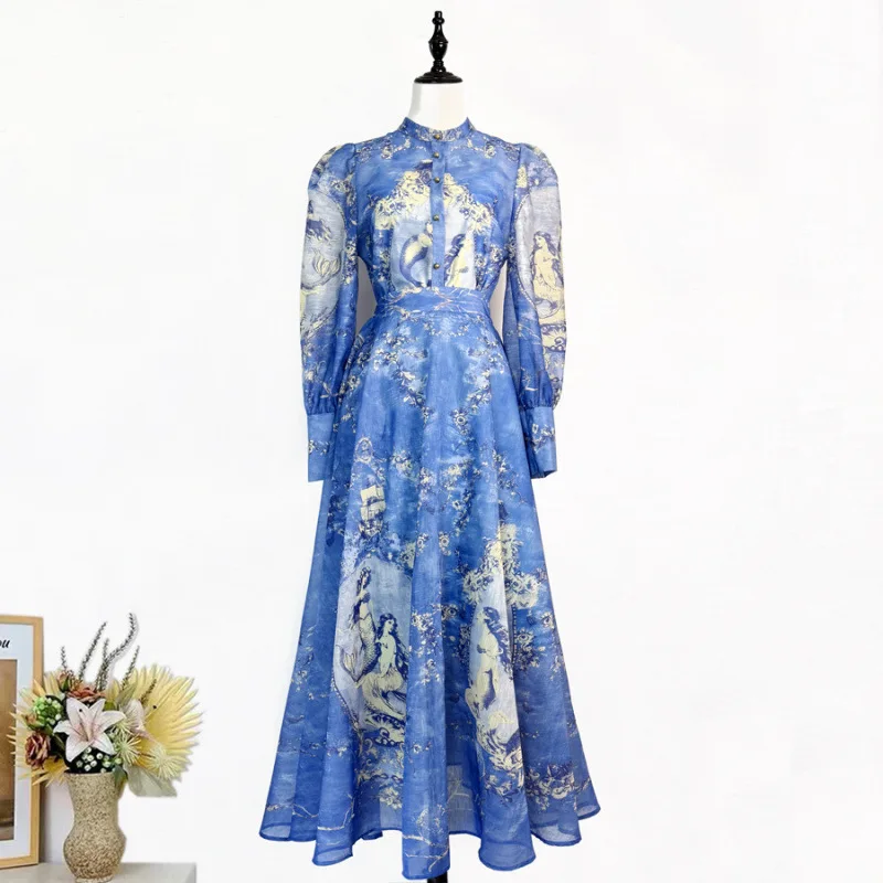 Ele Ensemble t-shirt demi-jupe Ensemble col montant bouton unique irt taille haute coupe ample jupe évasée français Sle