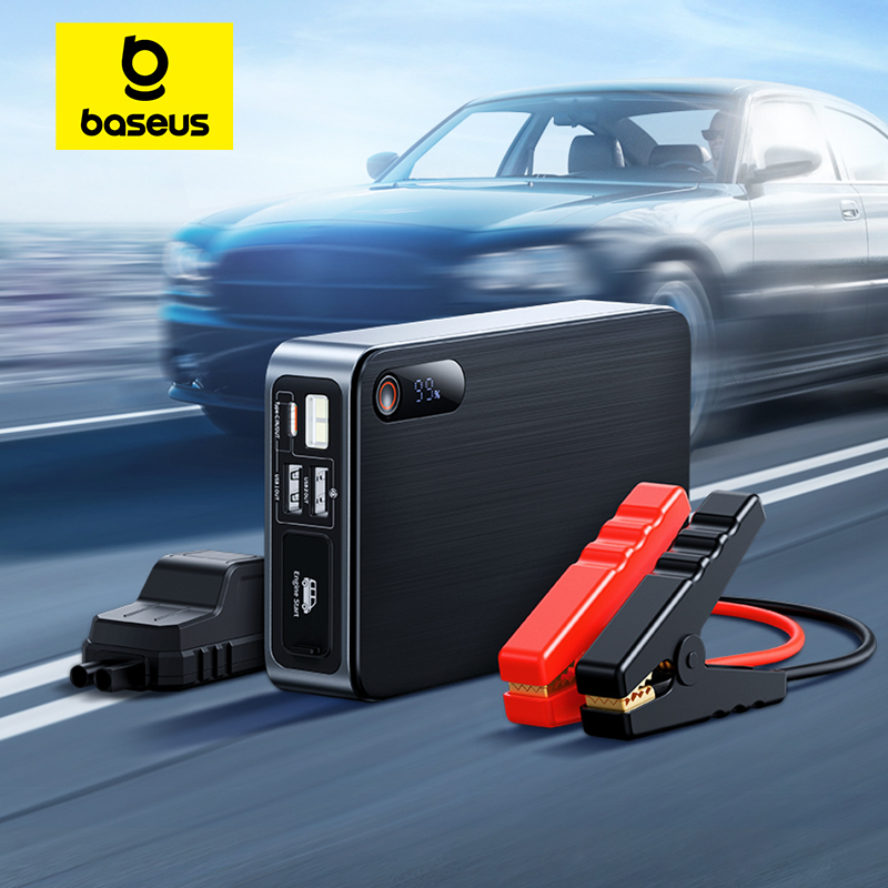  Baseus 1200A Car Jump Starter Power Bank 12000mAh Portable Battery Station For 2.5L/6L Car Emergency Booster Starting Device 