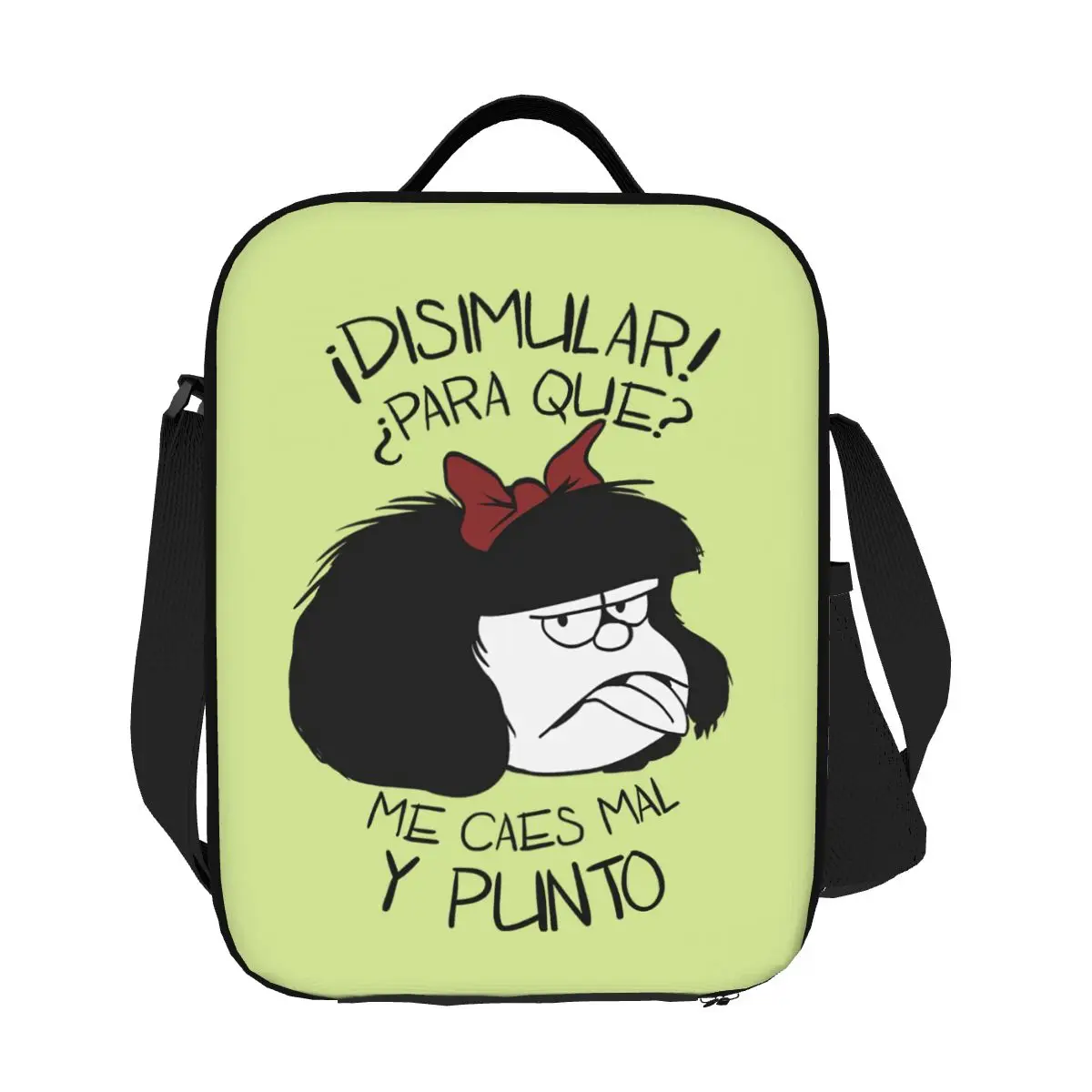 Cartoon Manga Mafalda Lunch Box portatile Donna Multifunzione Quino Comic Termico Cooler Borsa da pranzo isolata per alimenti Lavoro d'ufficio