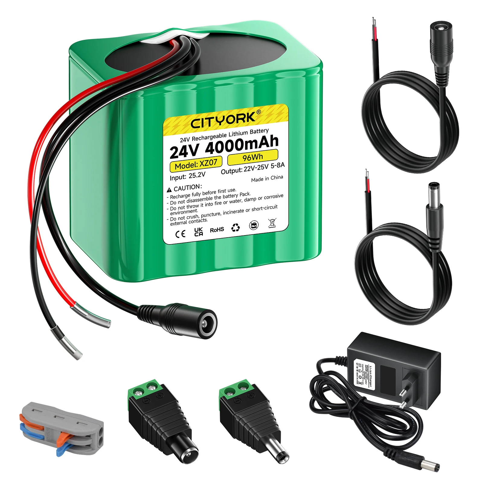 

24V 4000mAh Rechargeable Li-ion Battery For Solar Panels, CCTV Cameras, Camcorders, Aeroplane Toys, LED Strip Lights and More