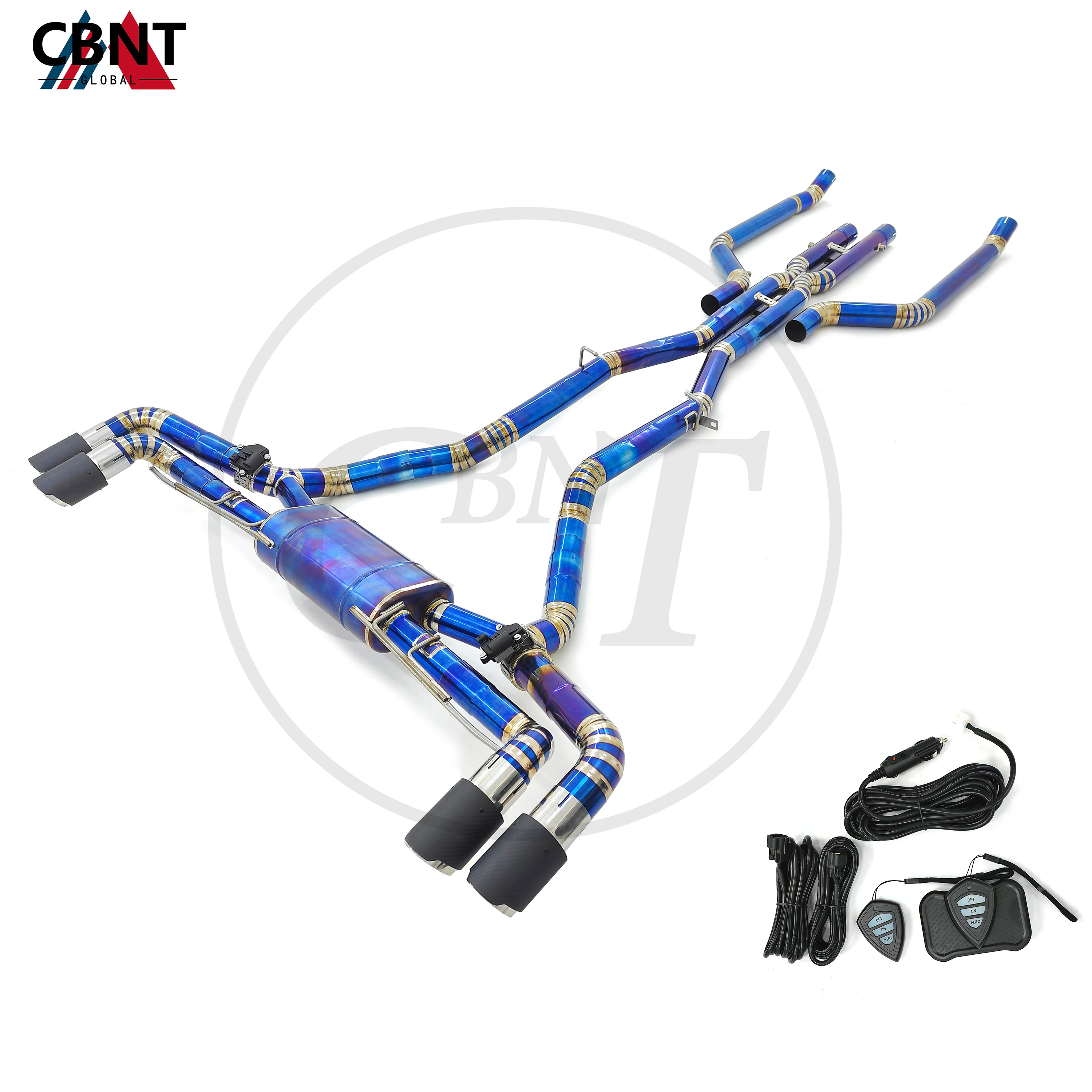 

CBNT Valved Exhaust Catback Pipe for BMW G06 X6 X7 M60i 4.4T Titanium Alloy Performance Tuning Exhaust-pipe with Valve Muffler