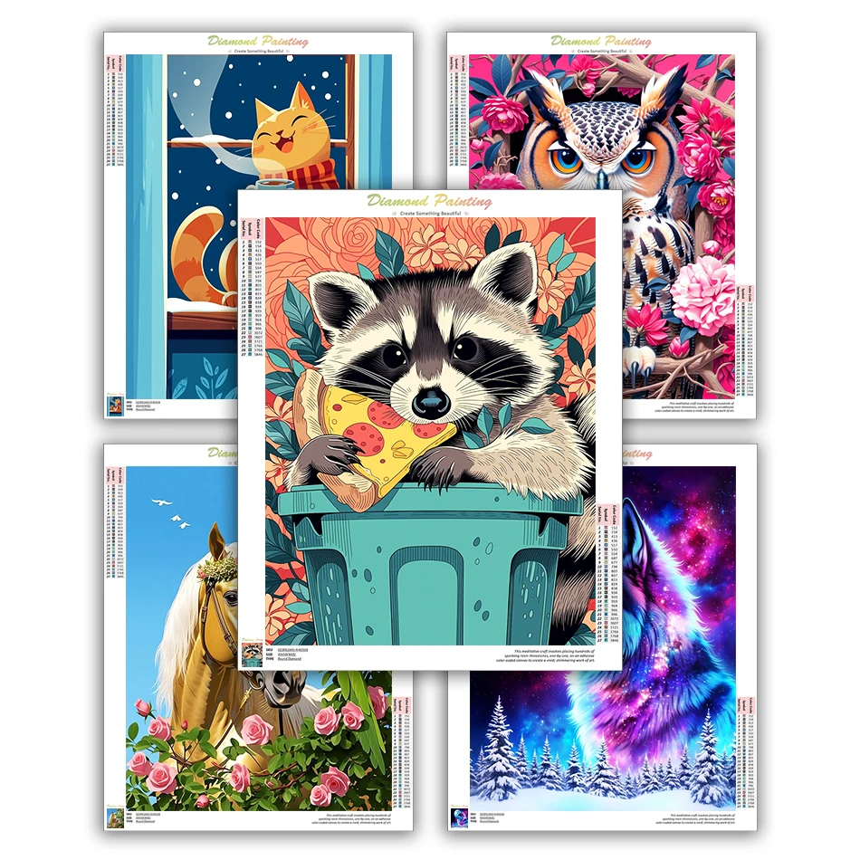 

CHENISTORY 5D Diamond Painting Animals Crystal Diamonds For Picture Crafts For Adults Diy Kit Diamond Mosaic Paint With Diamonds
