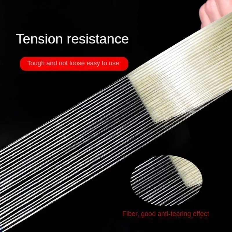 Transparent Fiber Tape Stripe Single-sided Substrate High Viscosity Tensile Fixed Glass Fiber Tape