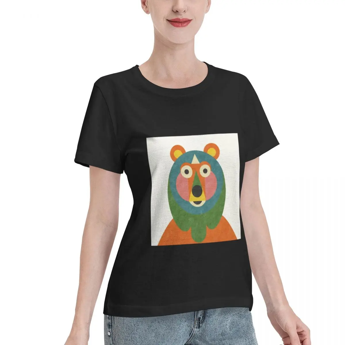 Free Matching Bernard The Bear Women's T-shirt Autumn Outfit Oversized Top