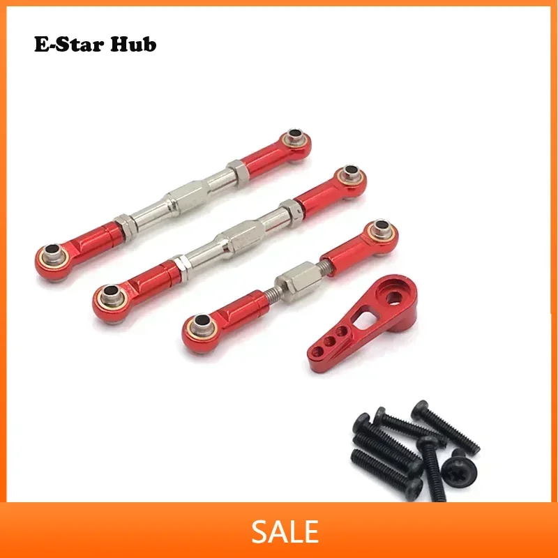 

For WLtoys 104009 1/12 12401 12402-A 12403 12404 12409 Remote Control Car Parts Metal Upgrade Adjustable Rod Steering Arm