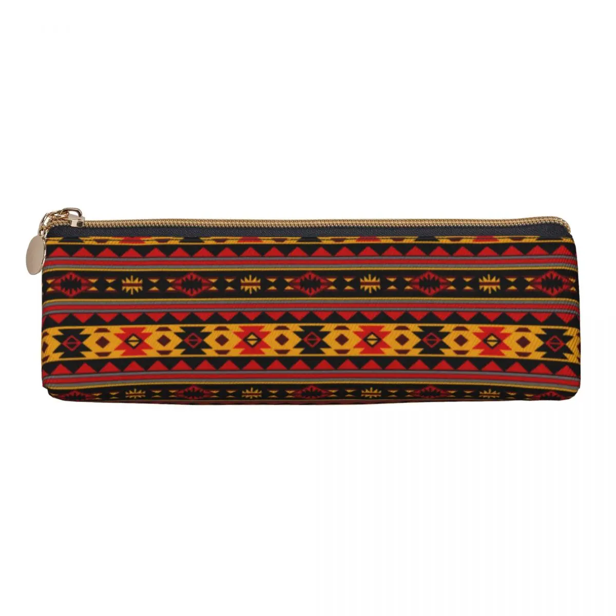 Red Black Gold Tribal Pencil Case Southwest Design School Pencil Cases Triangle Boy Girl Lovely Big Pencil Bag School Stationery