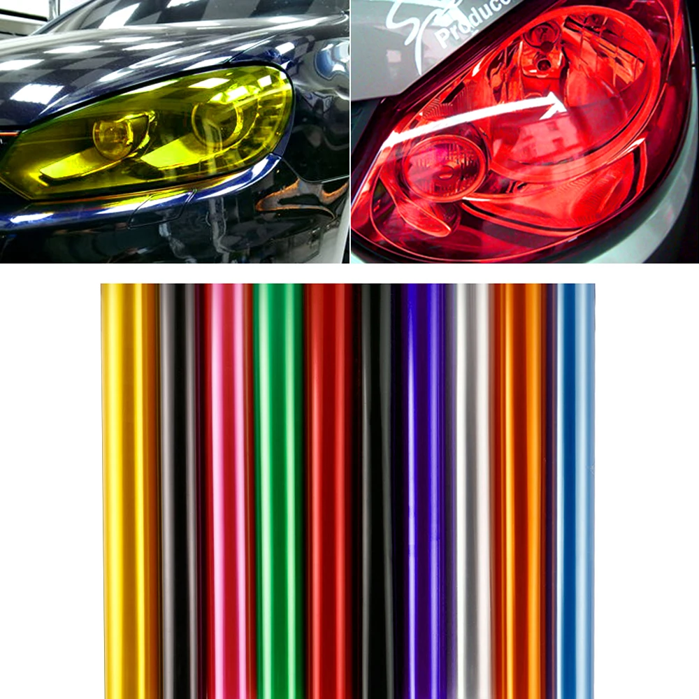 30*60cm 2pcs Car HeadLight tialLight Decor Vinyl Film Sticker Decal for BMW all series 1 2 3 4 5 6 7 X E F-series E46 E90 F09