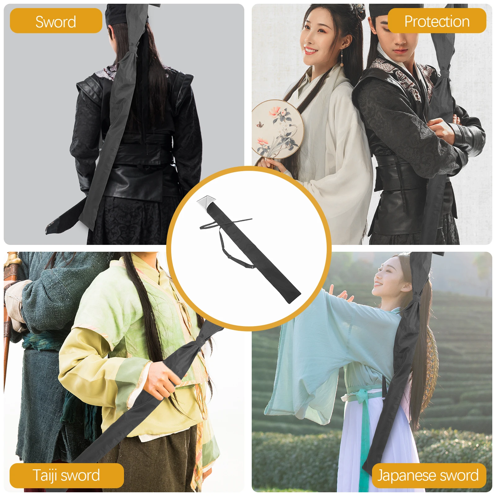 

Sword Storage Bag Japanese Sword Carrying Pouch Strong Canvas Protector for Long Swords Portable Travel Case for Chinese Martial
