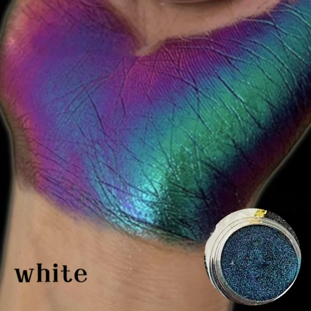 Kameleon ogen schaduw poeder glitter lichaamsdecoratie glitter oog highlights geschikt voor muziekfestivals, Pride moon