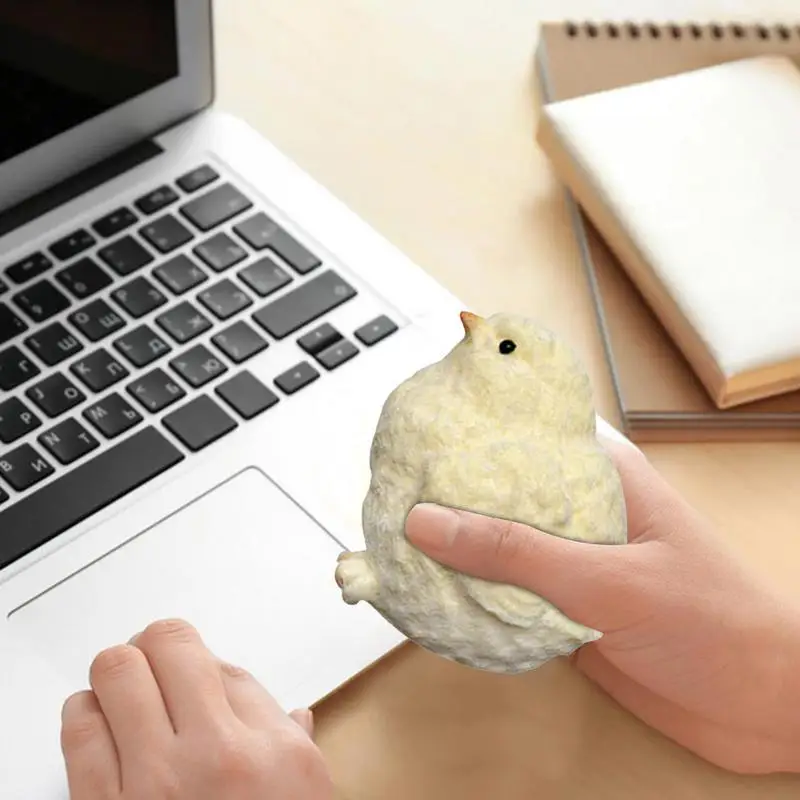 Handgemachte gelbe große Huhn Plüsch Silikon Squishys Kneifen Spielzeug süße Henne Küken Taba Quetschen Spielzeug Relief Druck Geschenk