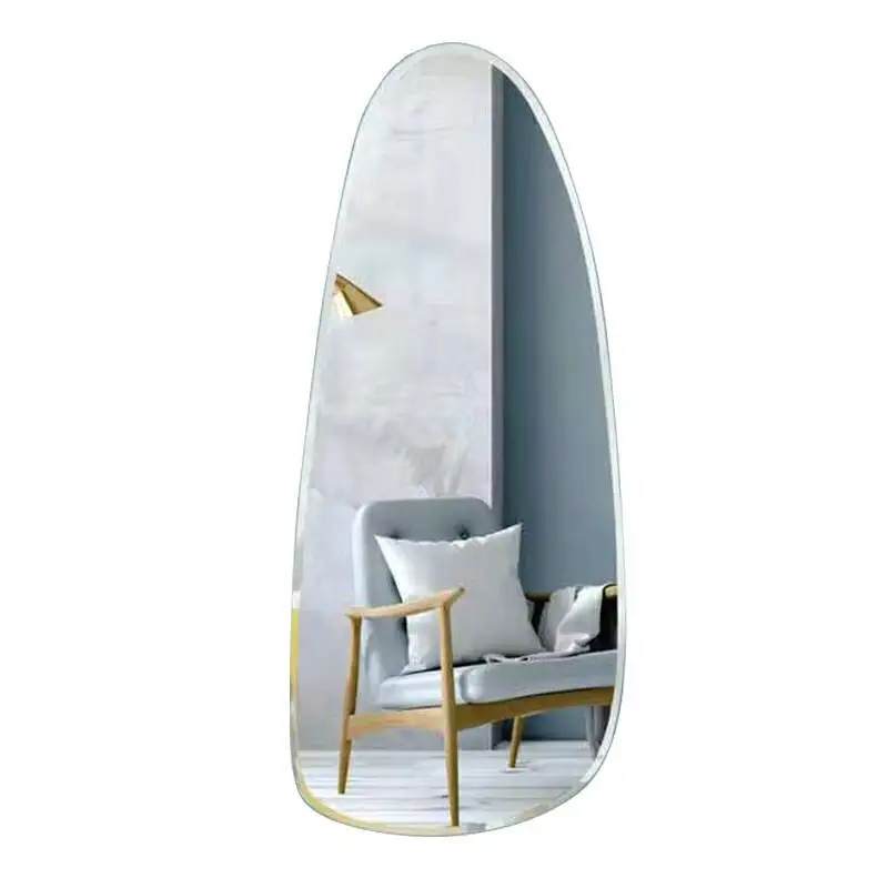 

Nordic simple creative egg-shaped full-length mirror, wall-attached borderless personalized special-shaped