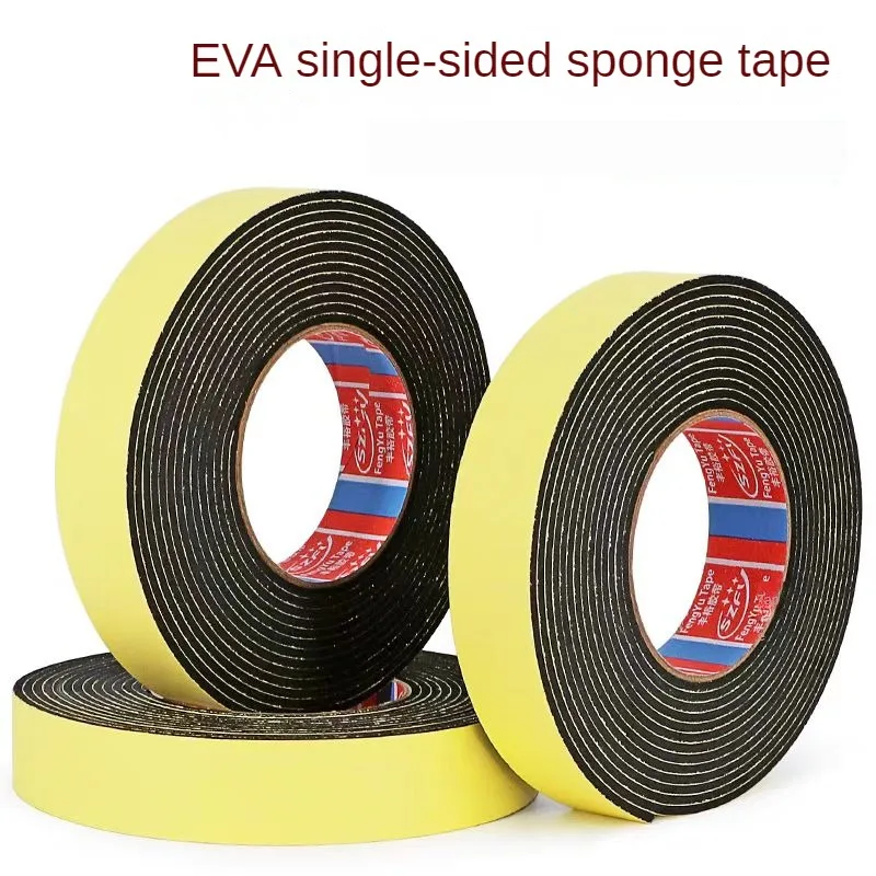 

Single Sided Adhesive EVA Black Foam Rubber Self Adhesive Sponge Seal Strip Width10-50mm Thick 1-10mm Anti-collision Seal Gasket