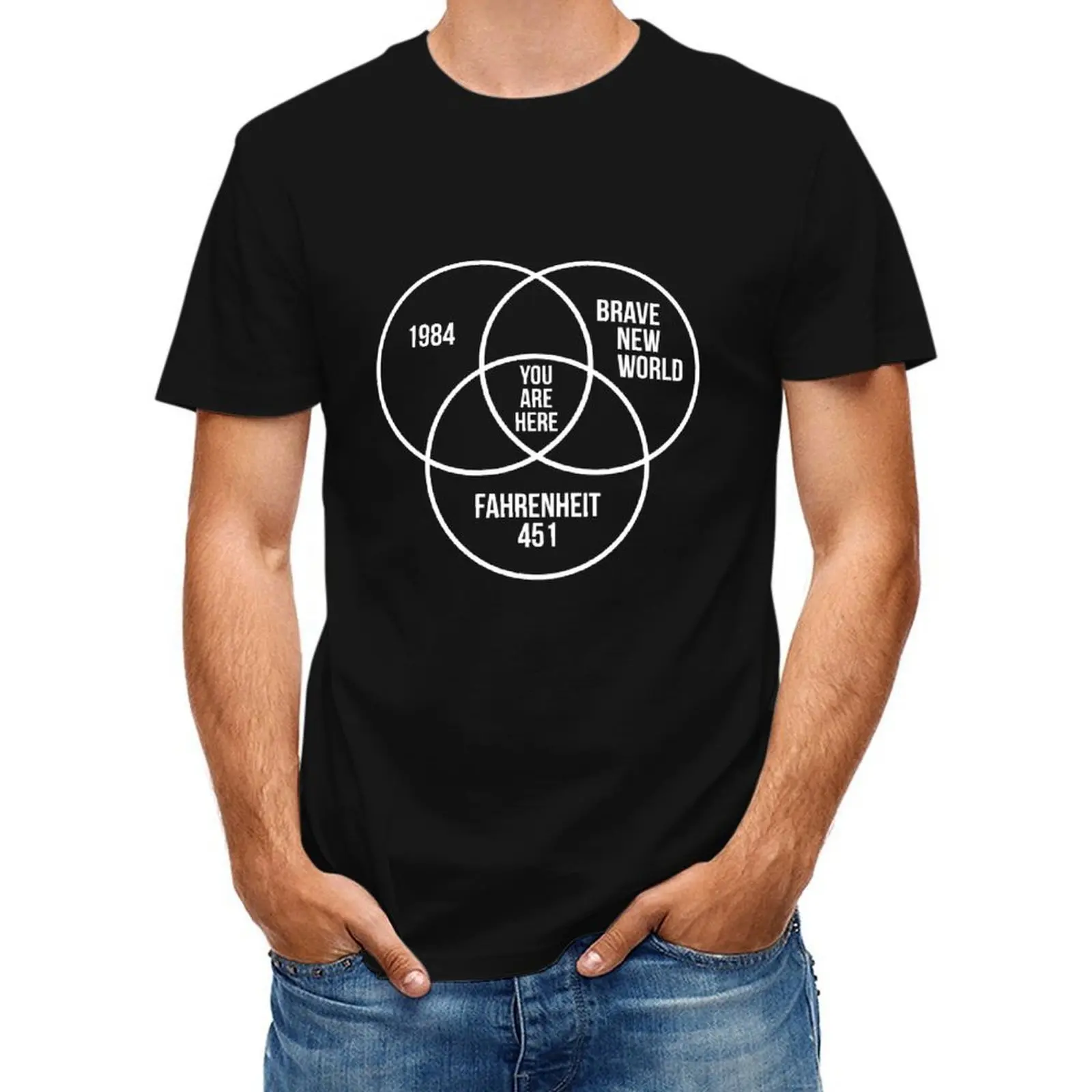 

1984 Brave New World Fahrenheit 451 Conspiracy T-Shirt for a boy anime Short sleeve tee mens t shirt graphic